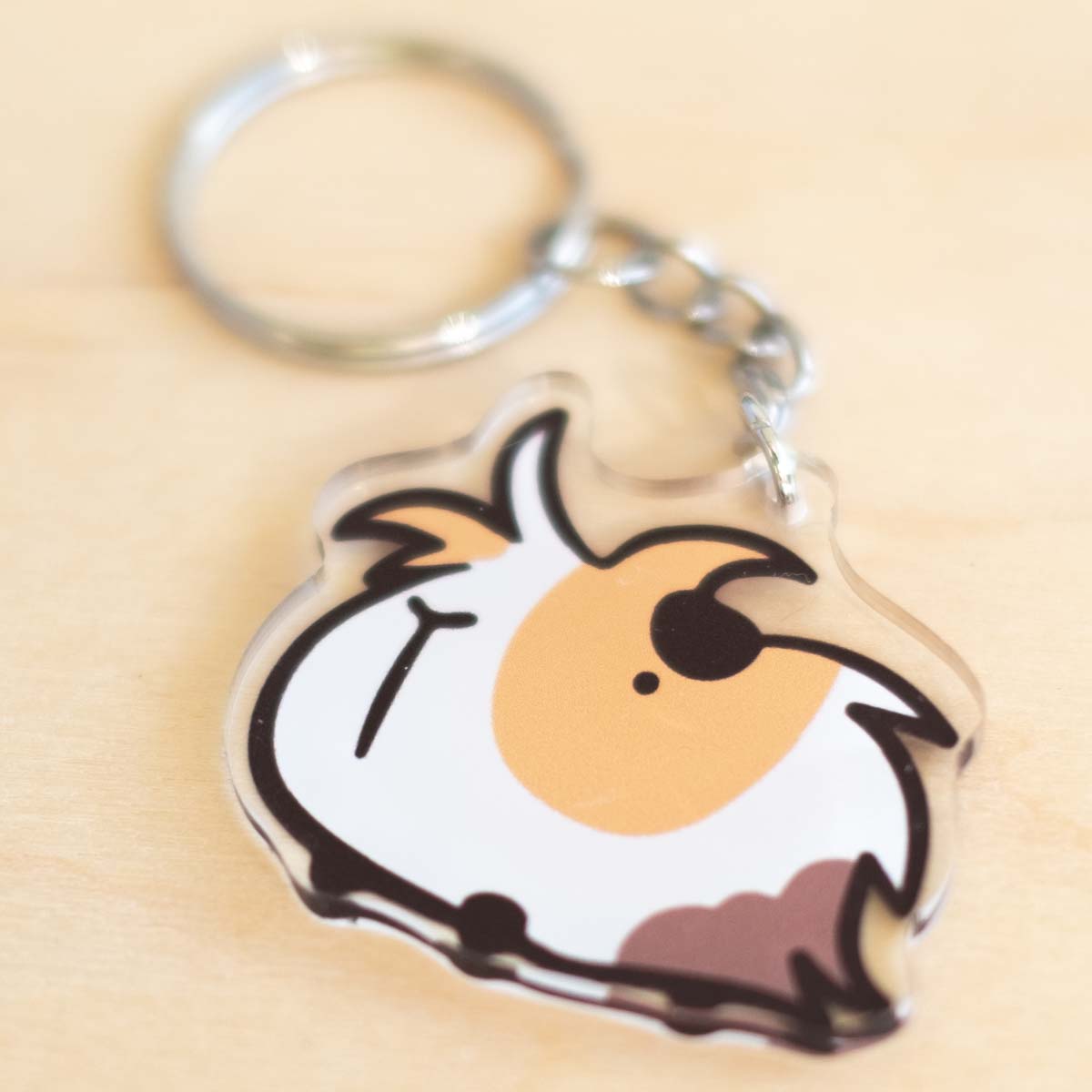 Keychain - PP Guinea pig, tri colored