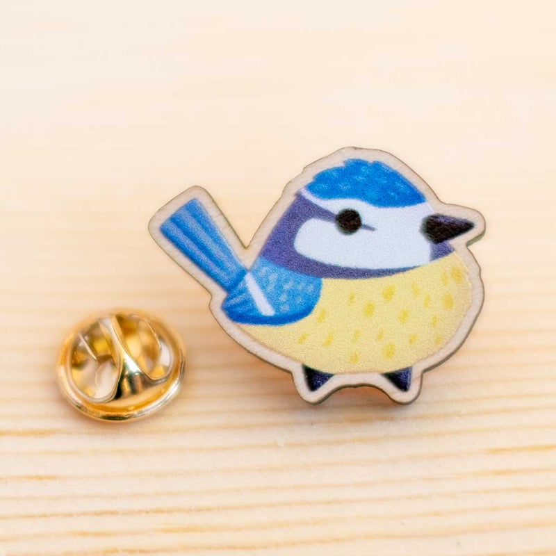 Wooden pin - Blue tit