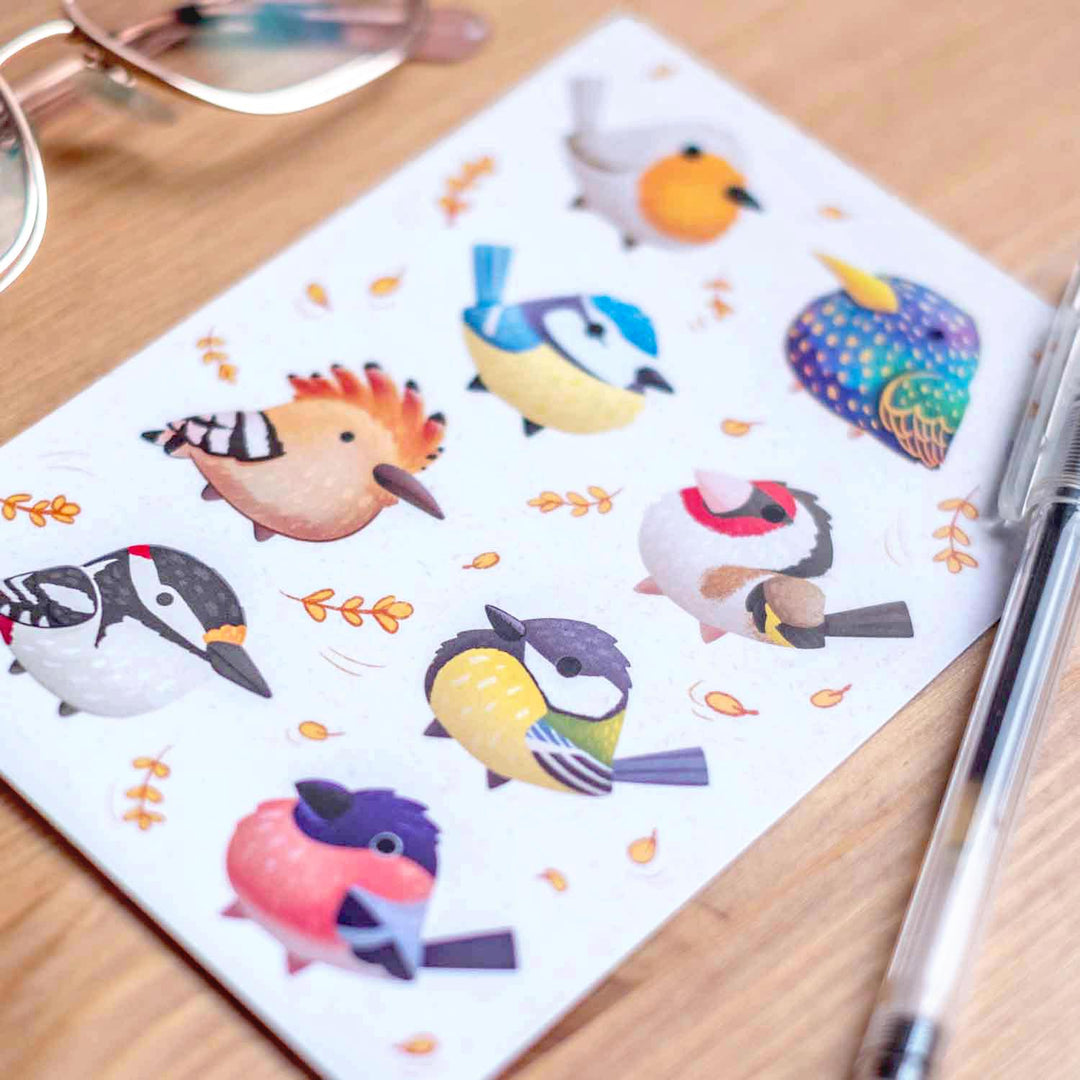 Postcard - European birds