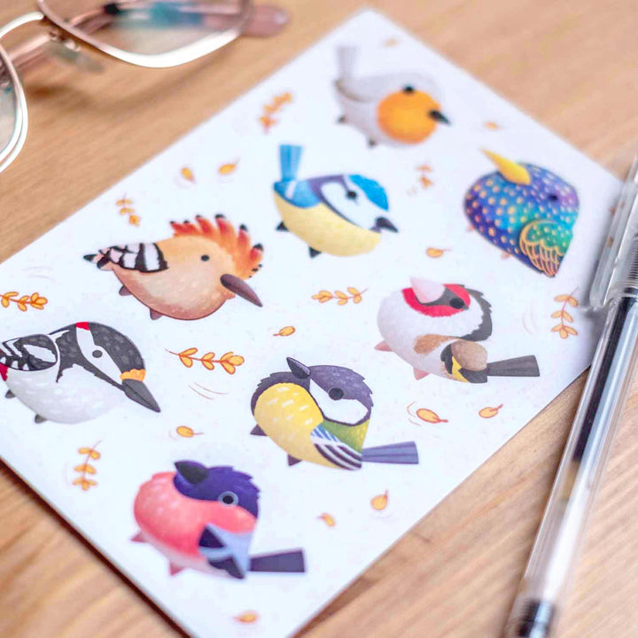 Postcard - European birds