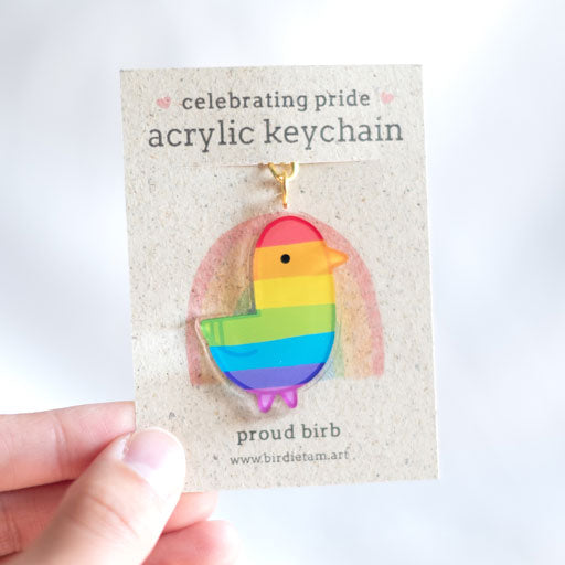 Keychain - Pride bird, 100% profits donated