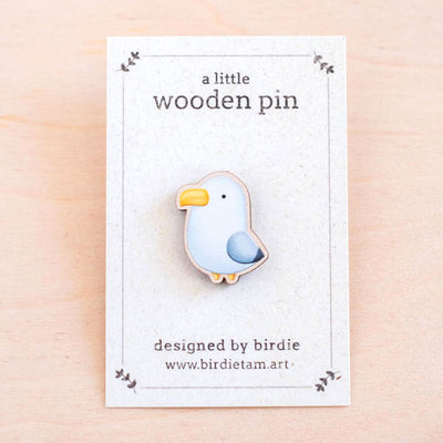 Wooden pin - Seagull