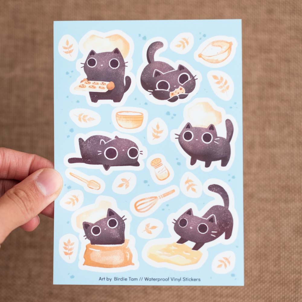 Sticker sheet - Cats baking