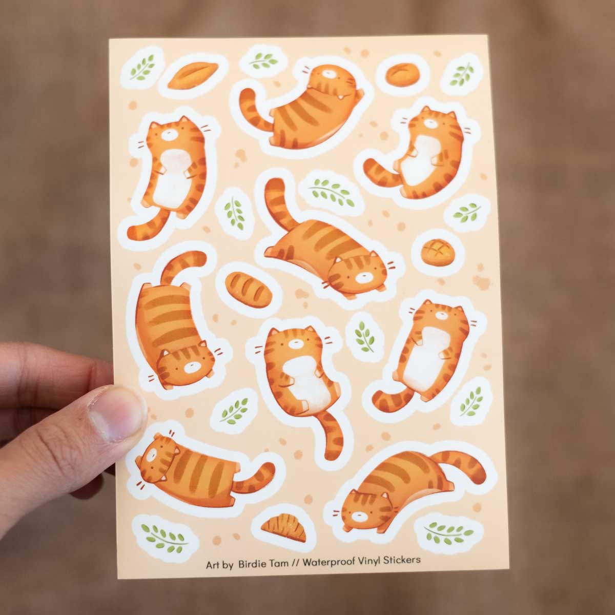 Sticker sheet - cat bread loafs