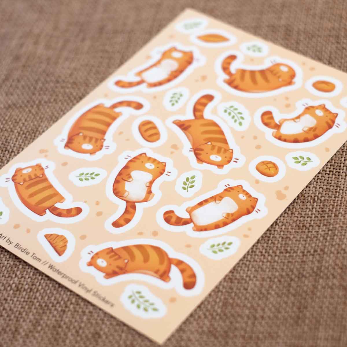 Sticker sheet - cat bread loafs