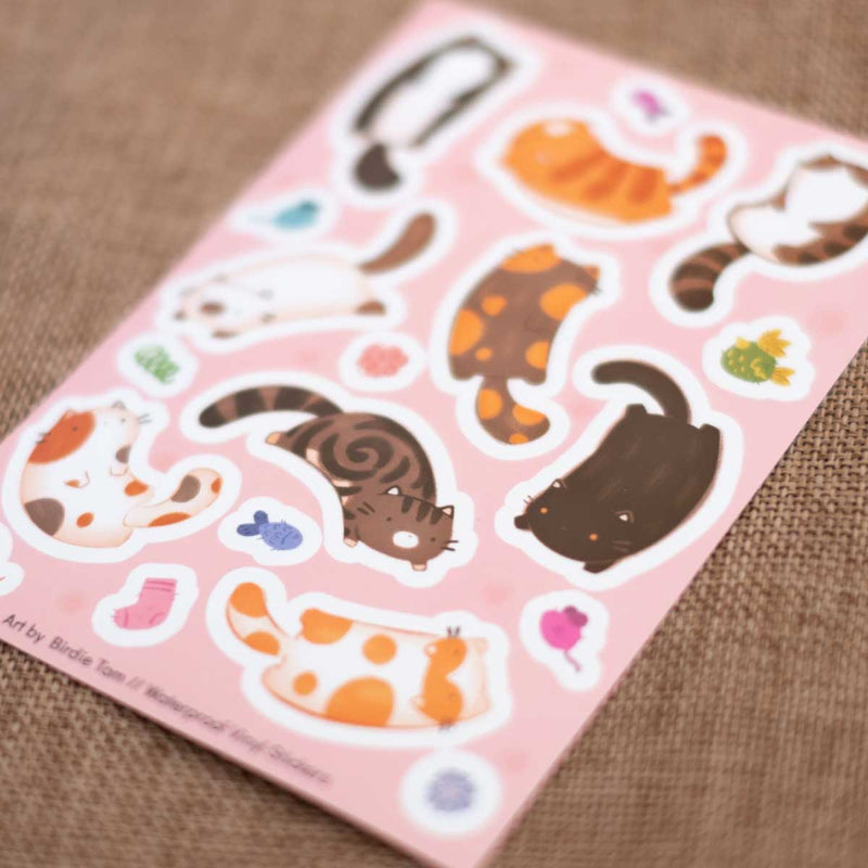 Sticker sheet - Playful kitties