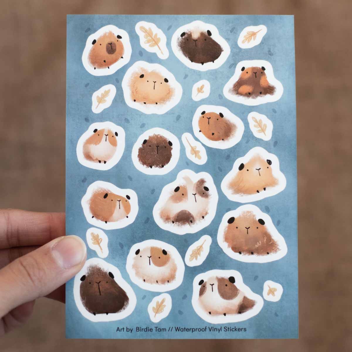Sticker sheet - Guinea pig fluffs