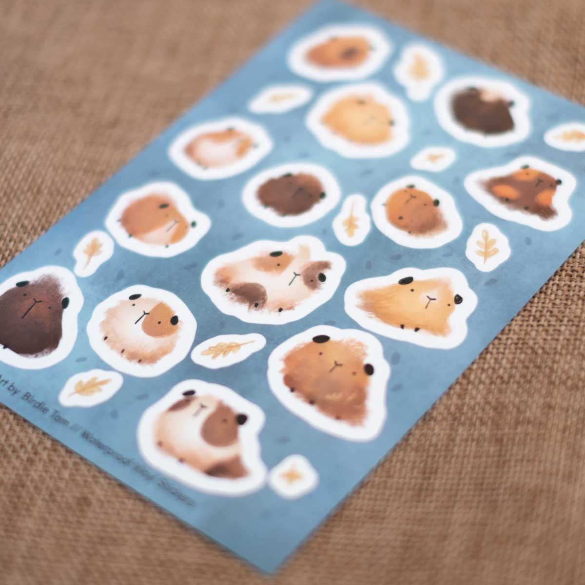 Sticker sheet - Guinea pig fluffs