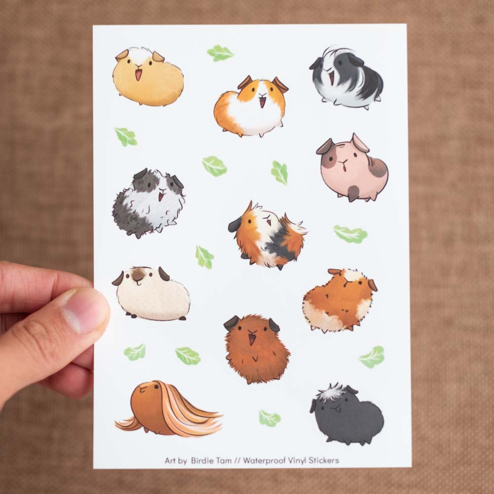 Sticker sheet - Guinea pigs