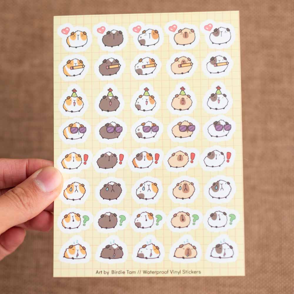 Sticker sheet - Guinea pig planner (set of 2)