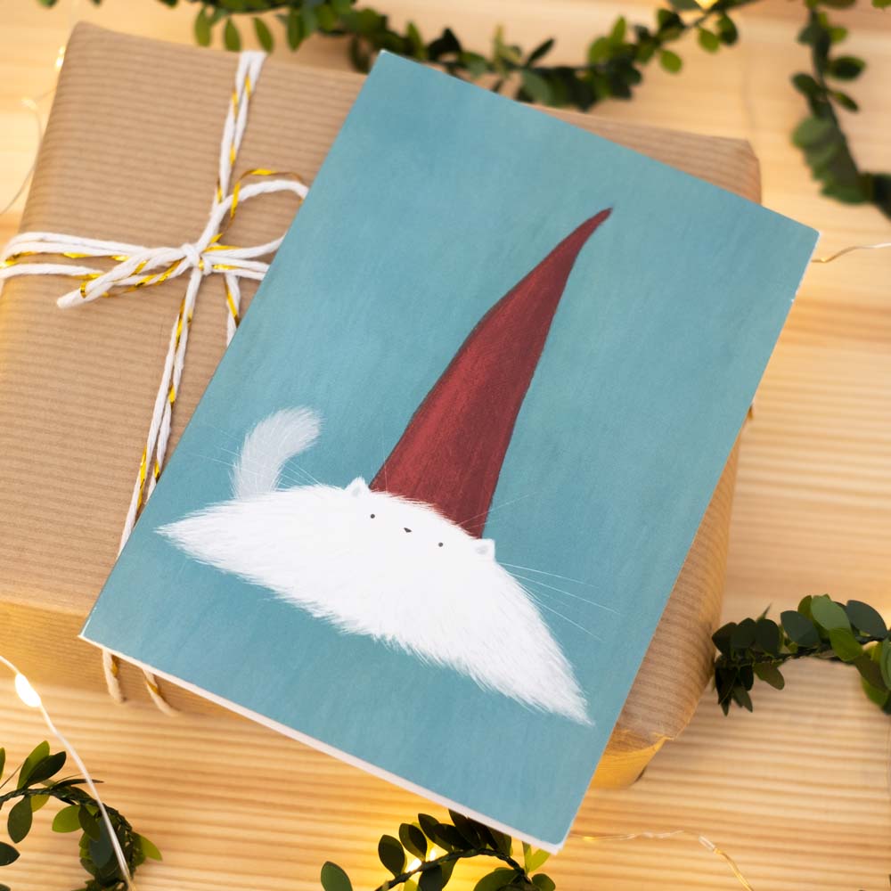 Greeting card - Tomte cat