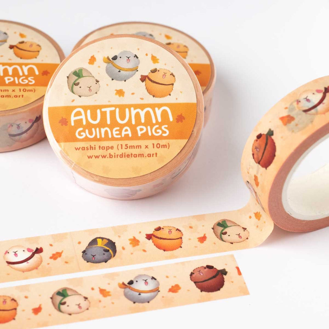Washi tape - Autumn guinea pigs