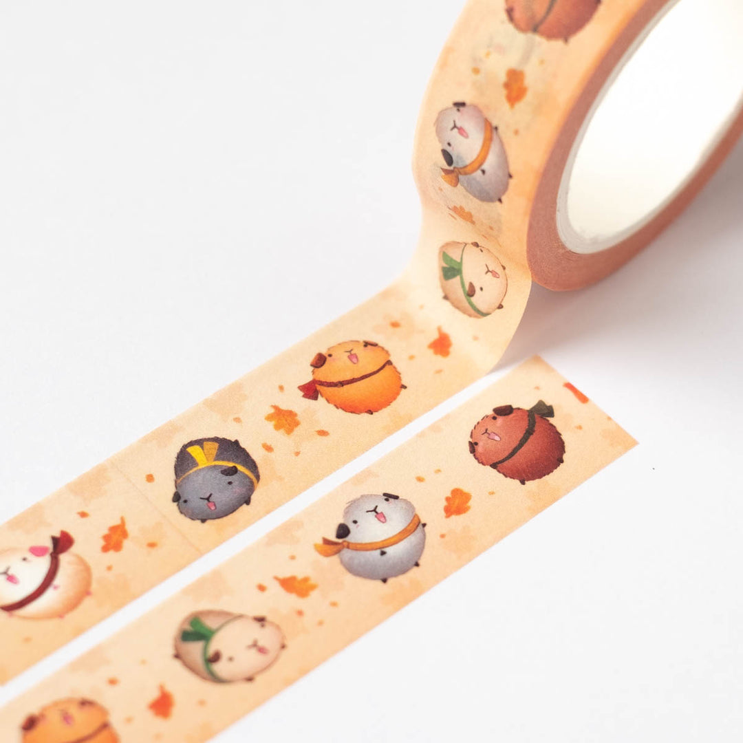 Washi tape - Autumn guinea pigs