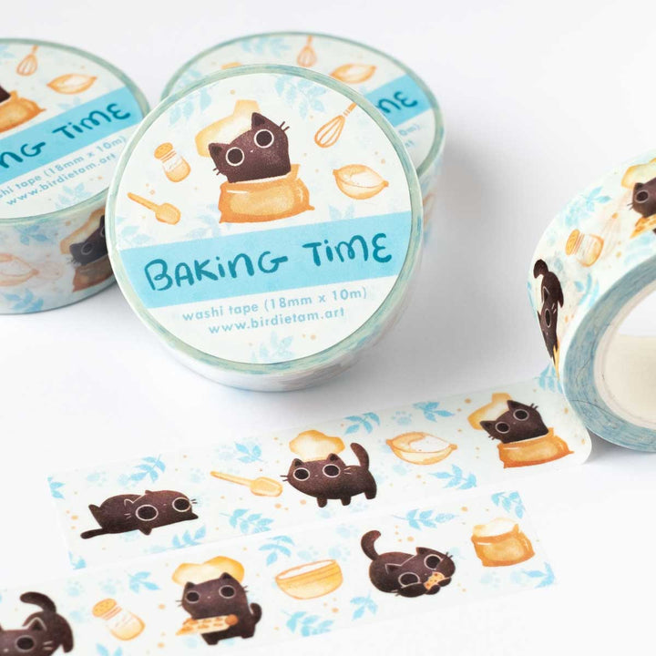 Washi tape - Baking time with cats