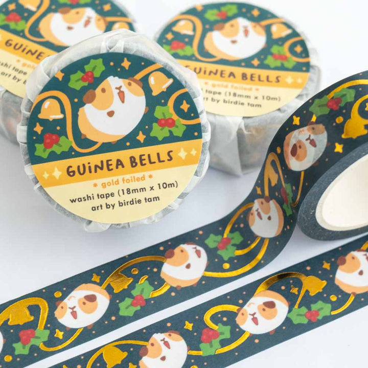 Washi tape (gold foil)  - Guinea Bells