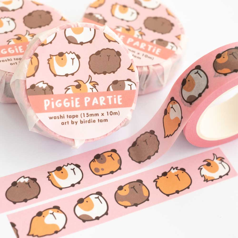 Washi tape - Pink guinea pig